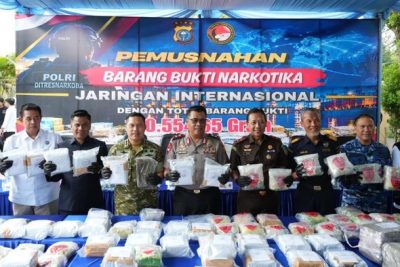Polda Riau Musnahkan 100,55 Kg Narkoba, 467 Ribu Jiwa Terselamatkan