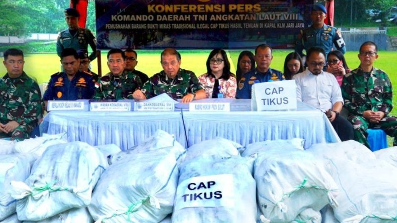 Kodaeral VIII Gagalkan Penyelundupan Cap Tikus Senilai Ratusan Juta Rupiah