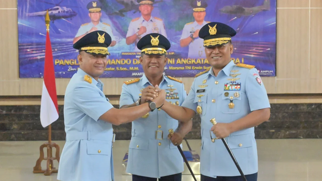 FOTO: Pangkoopsudnas Lantik Marsma TNI Erwin Sugiandi Sebagai Pangkodau I