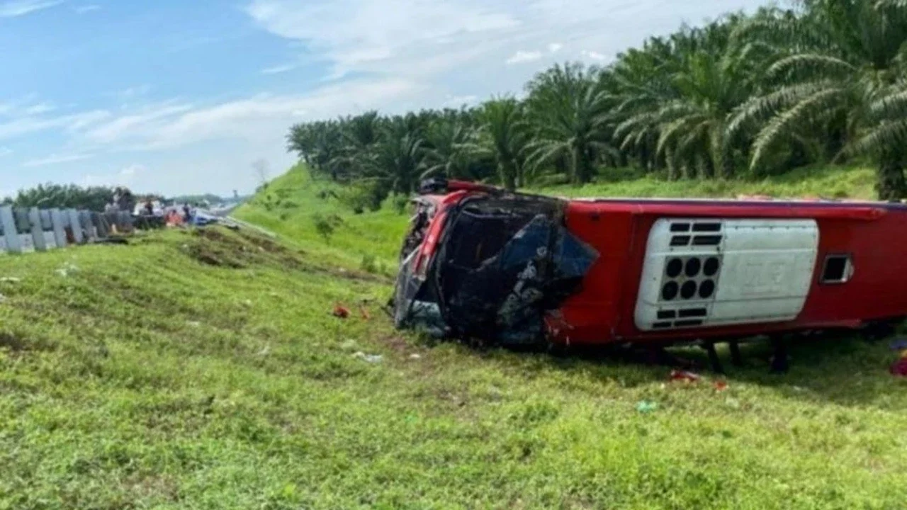 Bus Halmahera Kecelakaan di Tol JMKT Serdang Bedagai, Empat Penumpang Meninggal Dunia