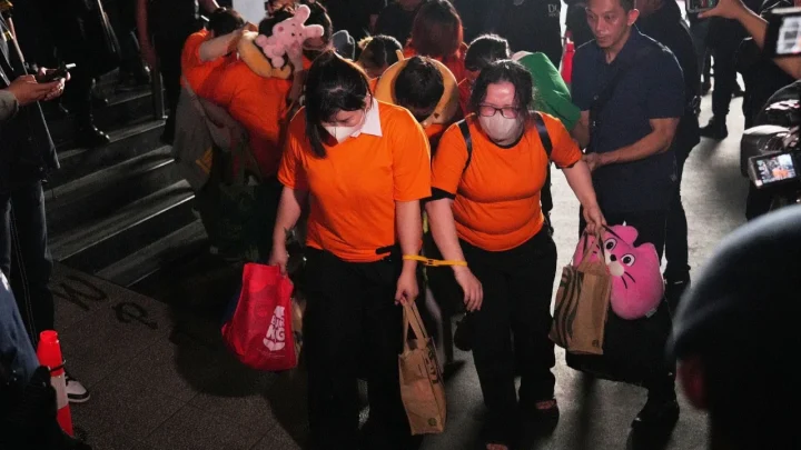What Happened During: FOTO: Ratusan WNA Pelaku Judi Daring Dipindahkan ke Imigrasi