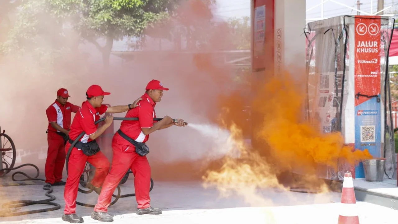 Pertamina Retail Gelar Simulasi Penanggulangan Keadaan Darurat di SPBU – Ada Skenario Kebakaran ke Area Dispenser
