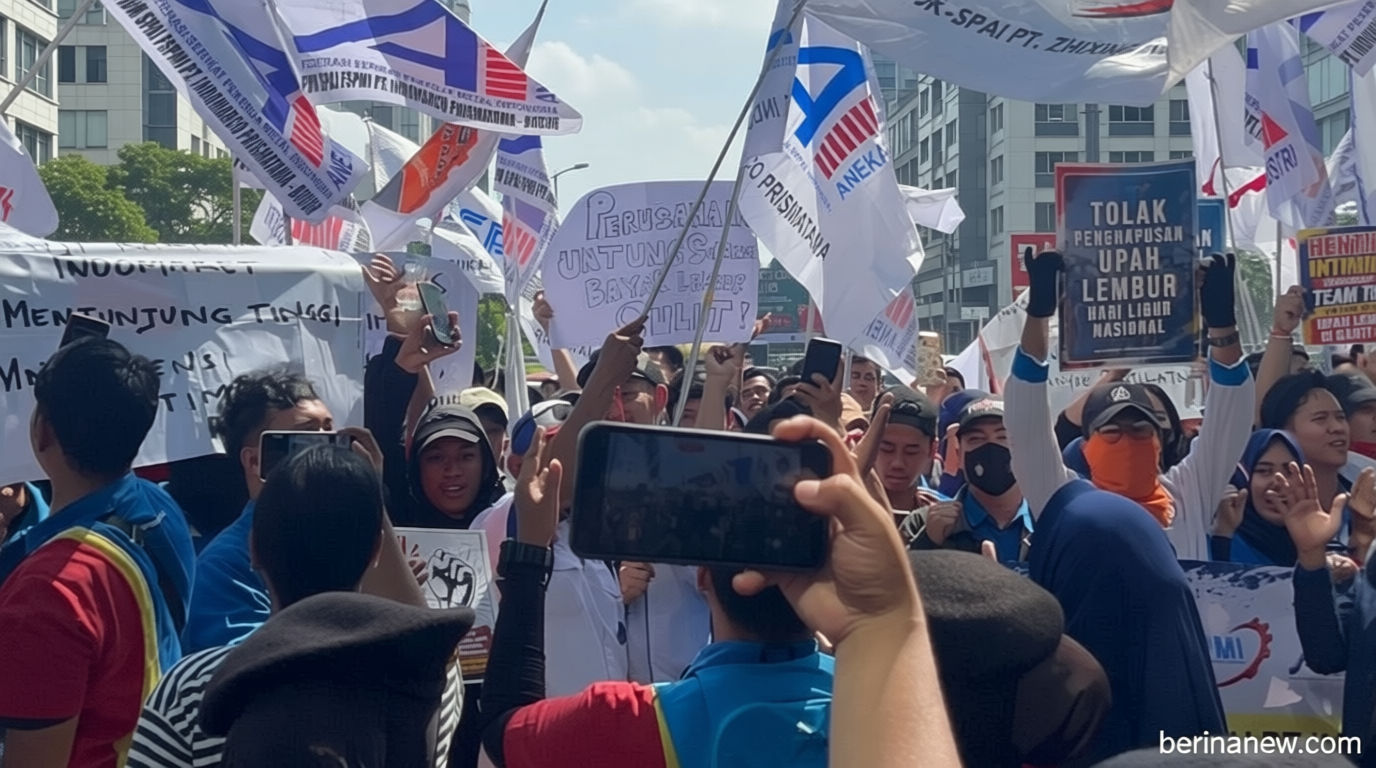 Karyawan Indomaret Gelar Demo, Tagih Upah Lembur dan Tak Mau Diganti Libur