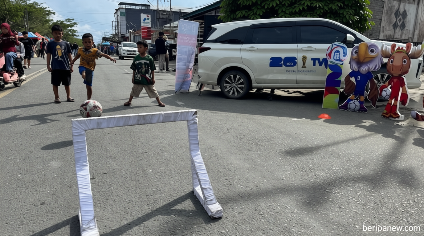 TVRI Kaltara Gencarkan Sosialisasi Piala Dunia 2026, Jangkau Warga di CFD hingga Rumah