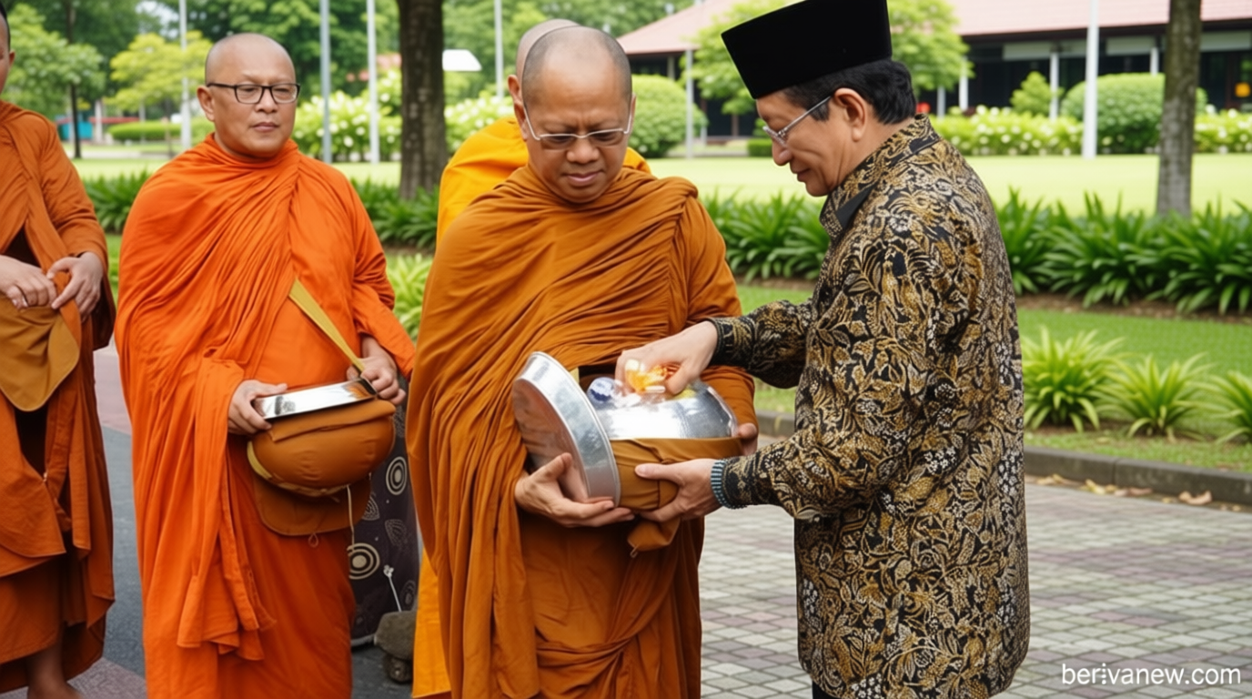 Menag: Pindapata Bukan Sekadar Tradisi, Tapi Pelajaran Hidup Berbagi dan Welas Asih
