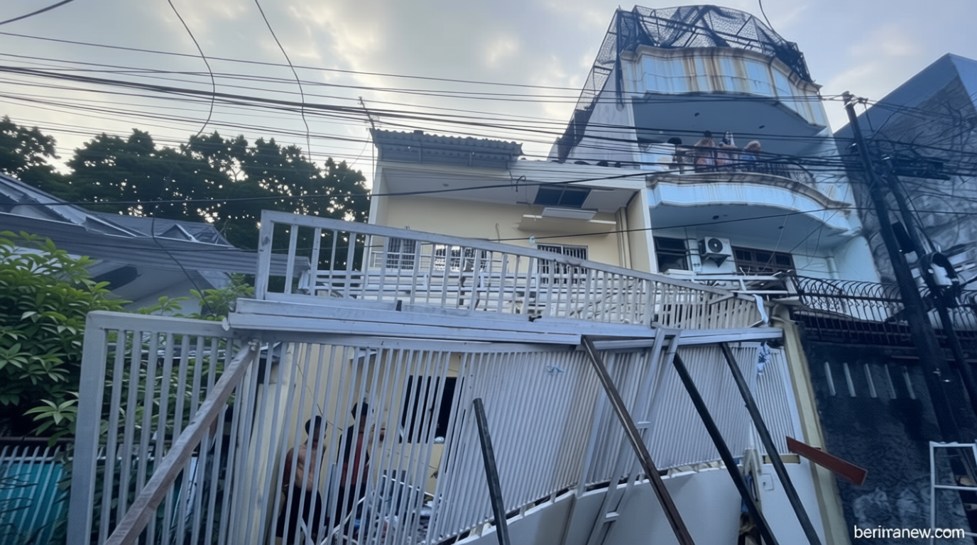 Rumah Runtuh di Jakarta Barat – Diduga Akibat Ledakan Tabung Gas