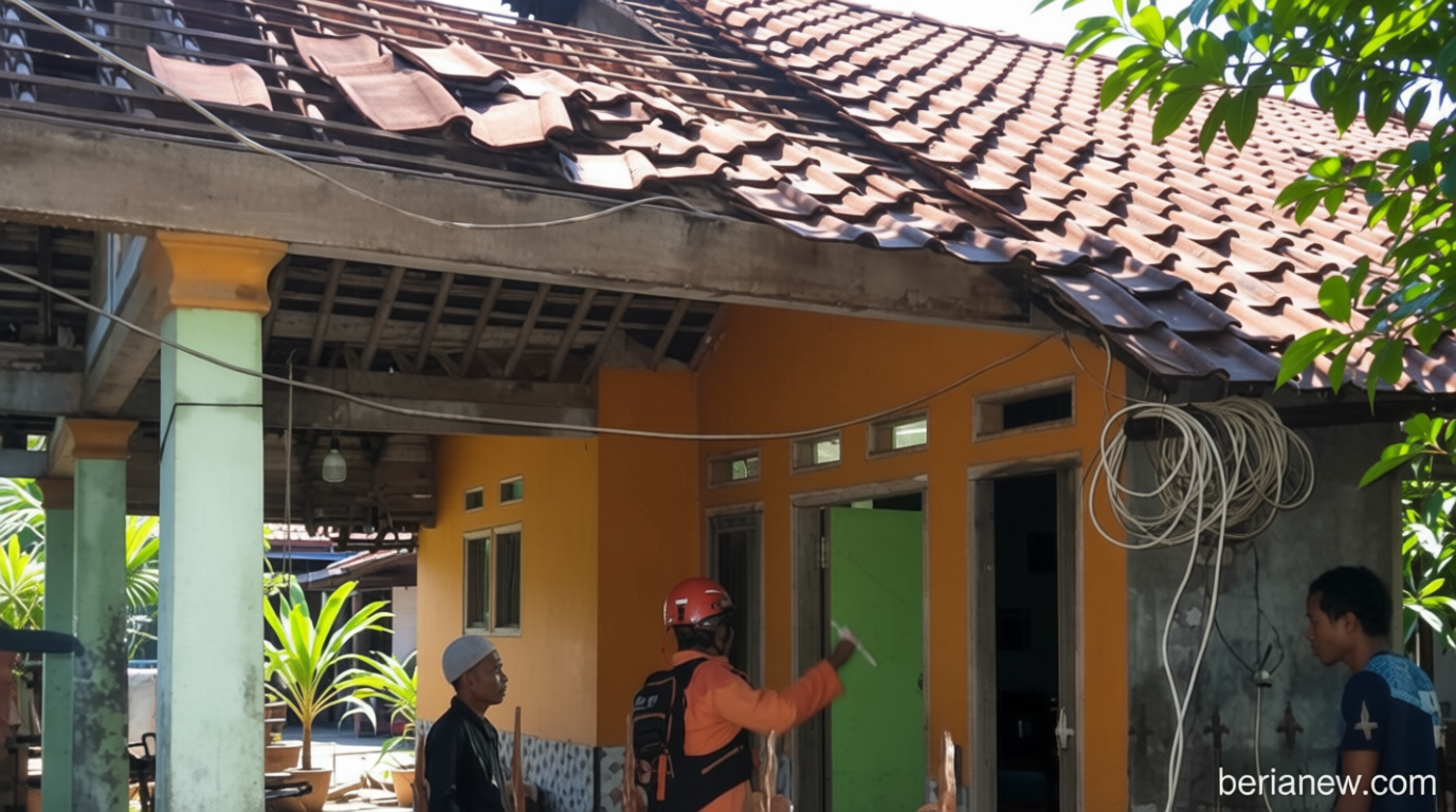 Angin Kencang Rumpin Bogor Terjang 90 Rumah, BPBD Beri Bantuan Darurat
