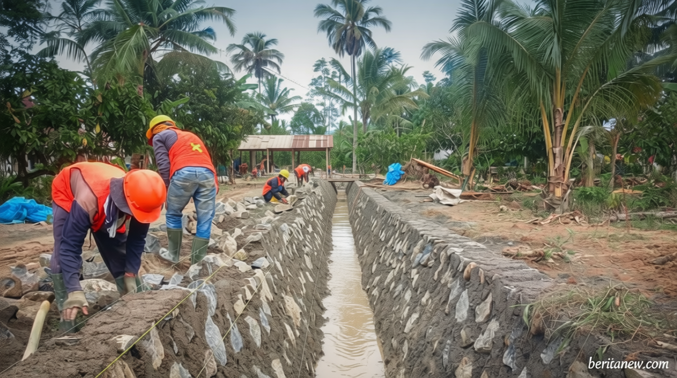 Perkuat Swasembada Pangan, Brantas Abipraya Garap Rehabilitasi Irigasi Lampugn