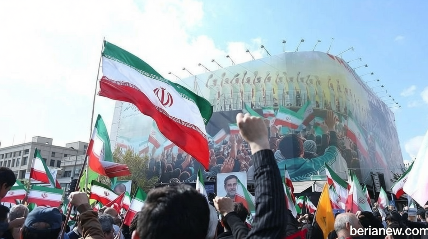 Aksi Dukungan Warga Teheran Terhadap Pemerintah di Tengah Ketegangan Regional