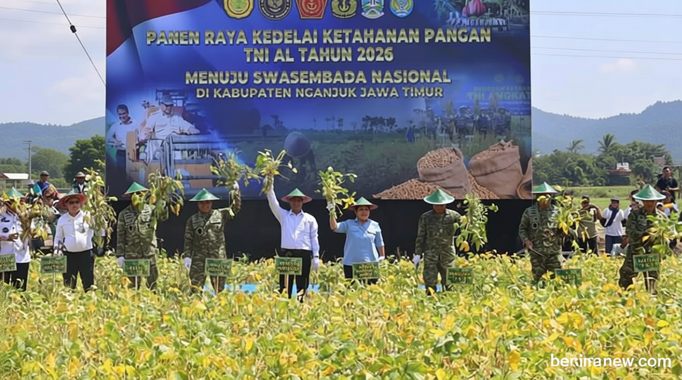 FOTO: Panen Raya Kedelai Digelar di Nganjuk