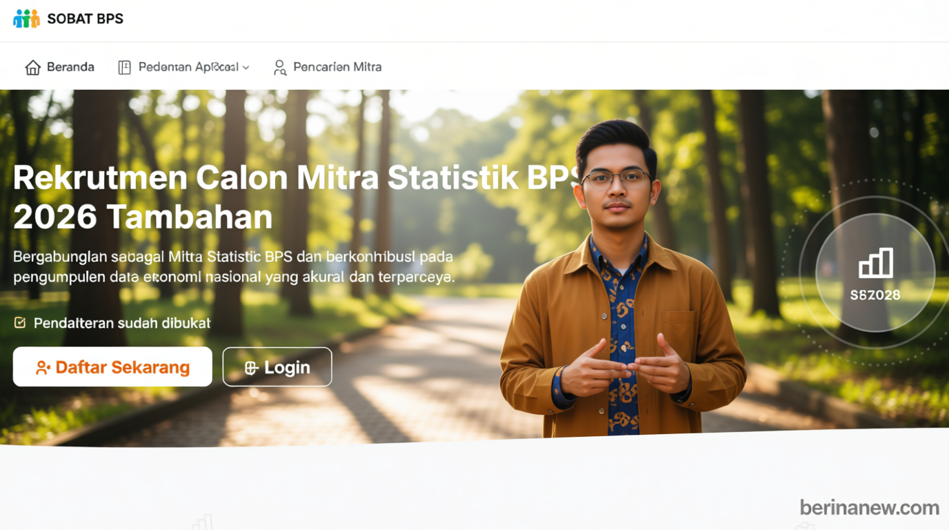 Syarat Menjadi Mitra BPS untuk Sensus Ekonomi 2026, Lengkap Cara Daftarnya