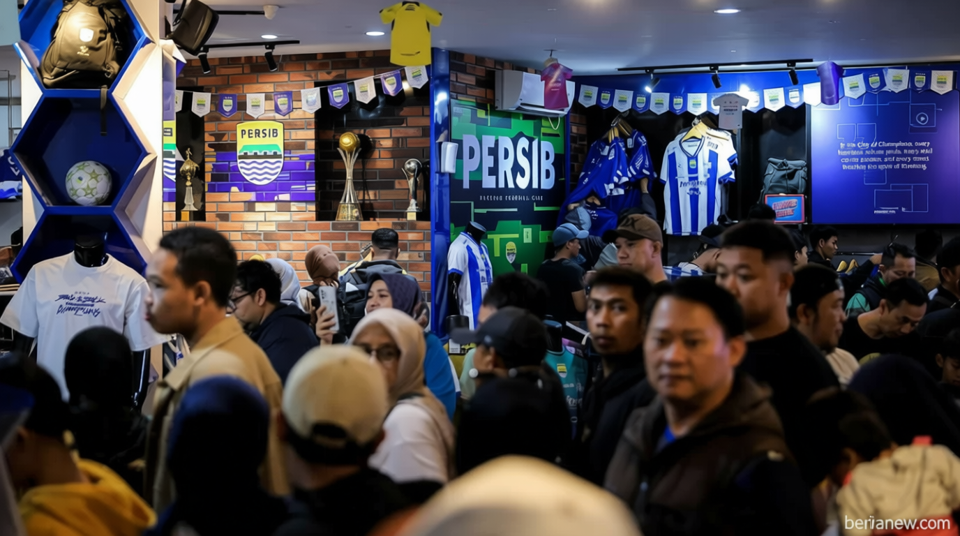 FOTO: Bobotoh Padati Persib Store Jelang Laga Penentu Juara