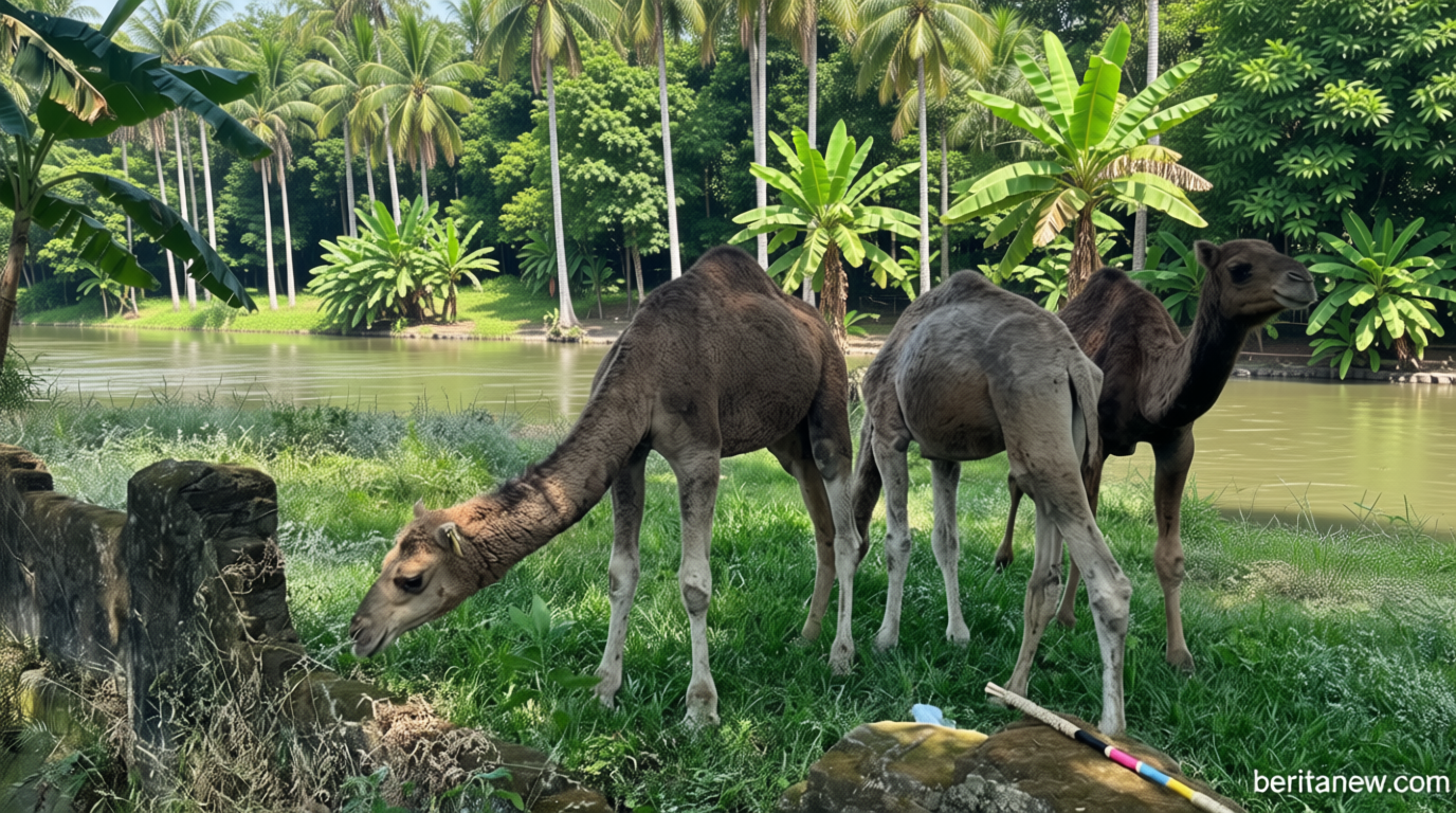 Melihat Budidaya Unta Pertama Di Mojokerto Jawa Timur, Harga per-Ekornya Fantastis