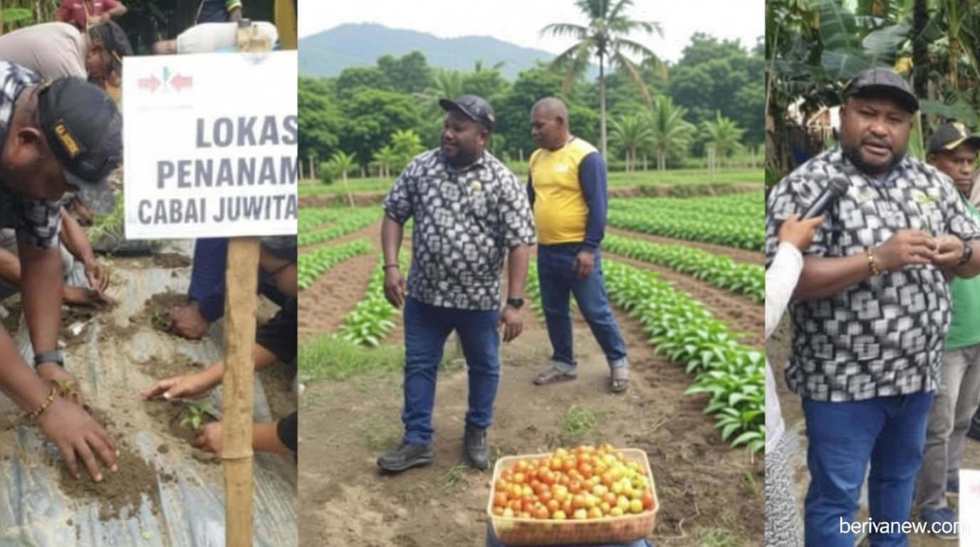Pemkab Jayapura Gencarkan Penanaman Cabai Juwita untuk Perkuat Ketahanan Pangan Daerah