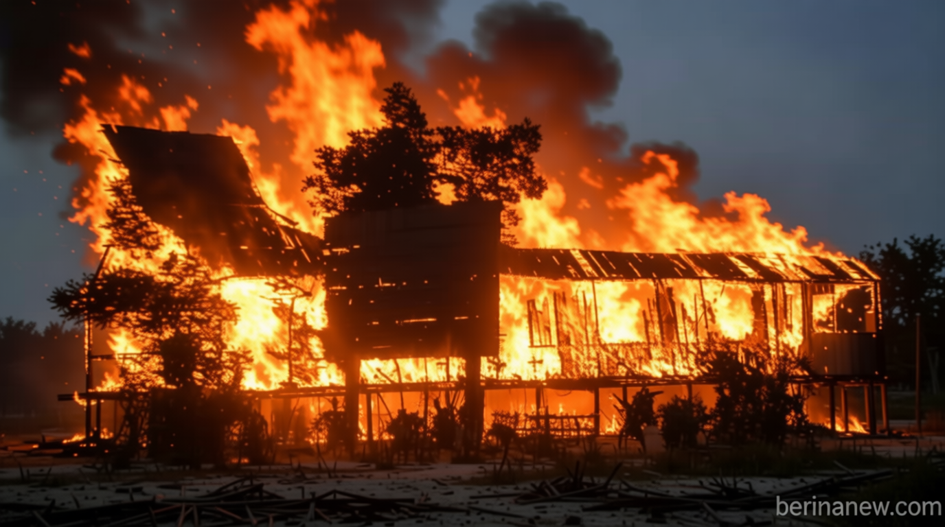 Gereja Katolik di Mimika Papua Tengah Terbakar, Warga Sempat Panik