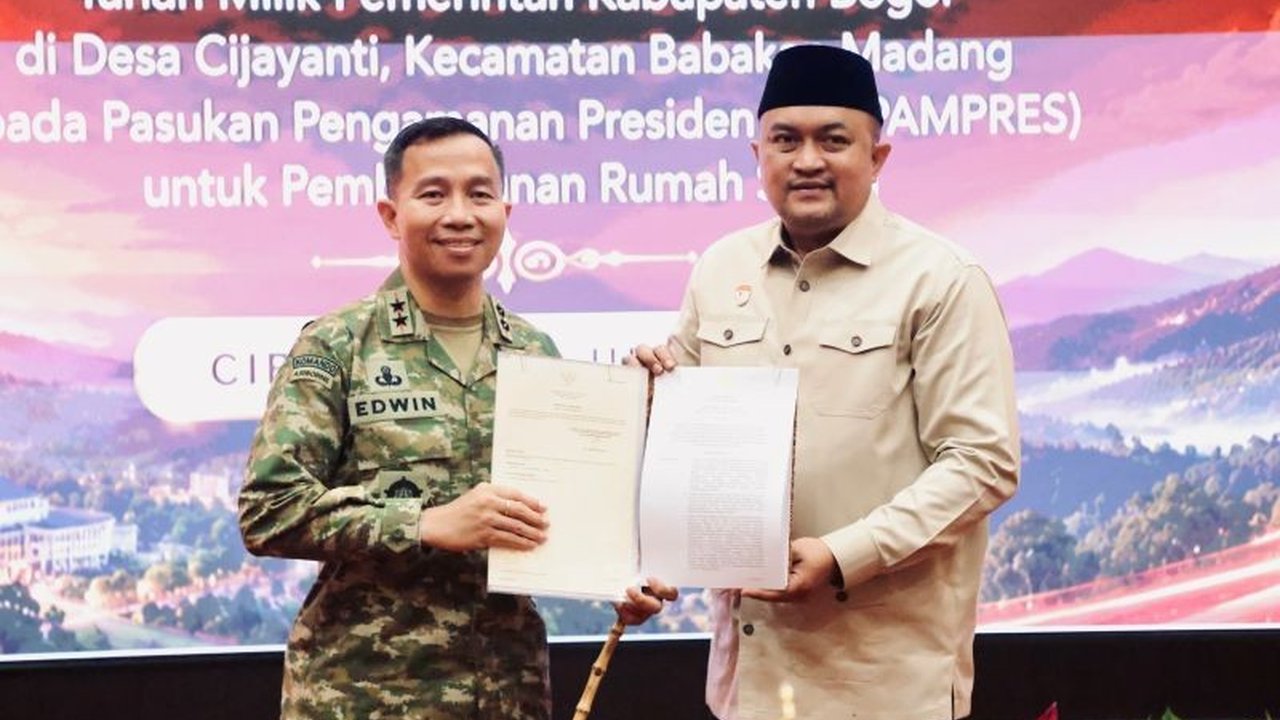 Dukung Kesejahteraan, Pemkab Bogor Hibahkan Lahan untuk Rusun Paspampres