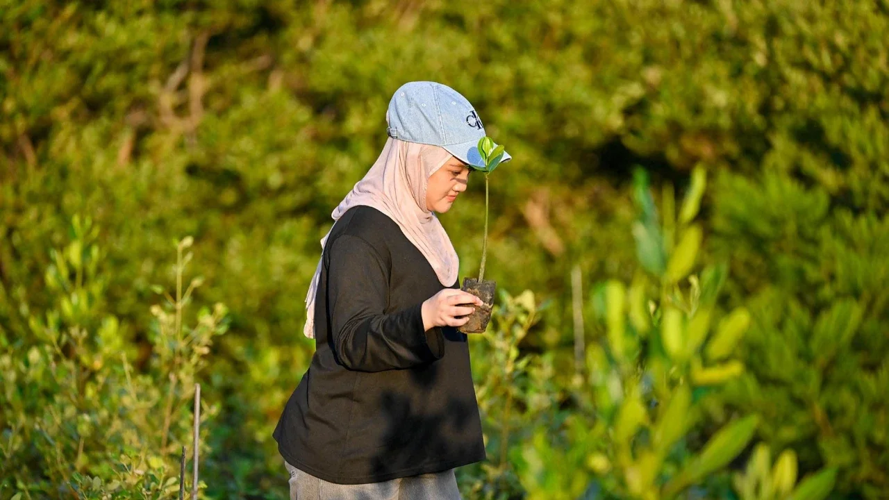 FOTO: Anak Muda Aceh Tanam Mangrove untuk Perkuat Ekosistem Pesisir