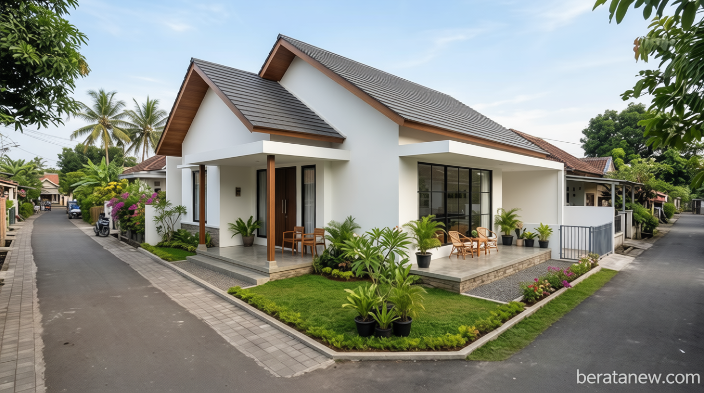 7 Model Rumah Hook Bergaya Desa, Teras Sudutnya Bikin Hunian Makin Estetik