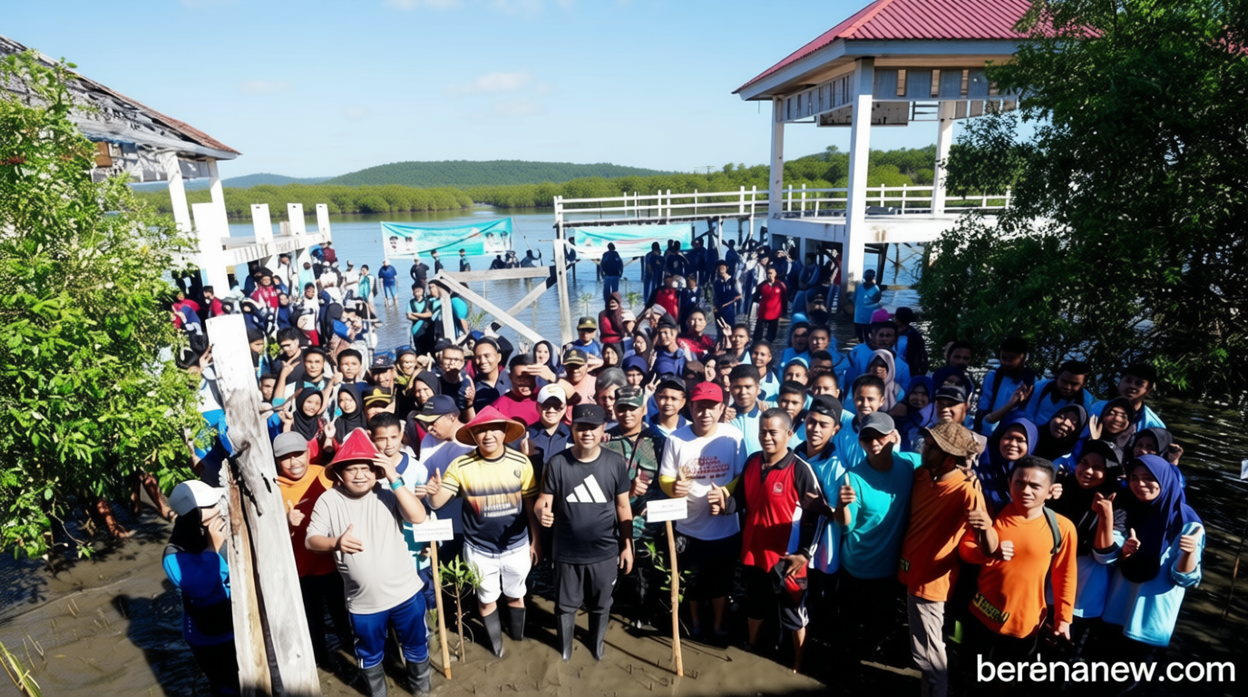 Gubernur Sulsel dan Pelajar Gelar Penanaman Mangrove Selayar, Hijaukan Pesisir
