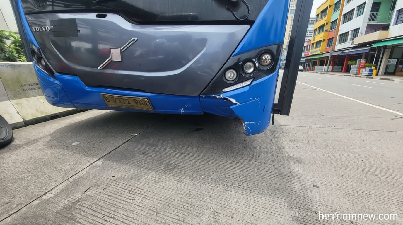 Bus Transjakarta Alami Kecelakaan Tunggal di Cikoko – Penyebab Masih Didalami