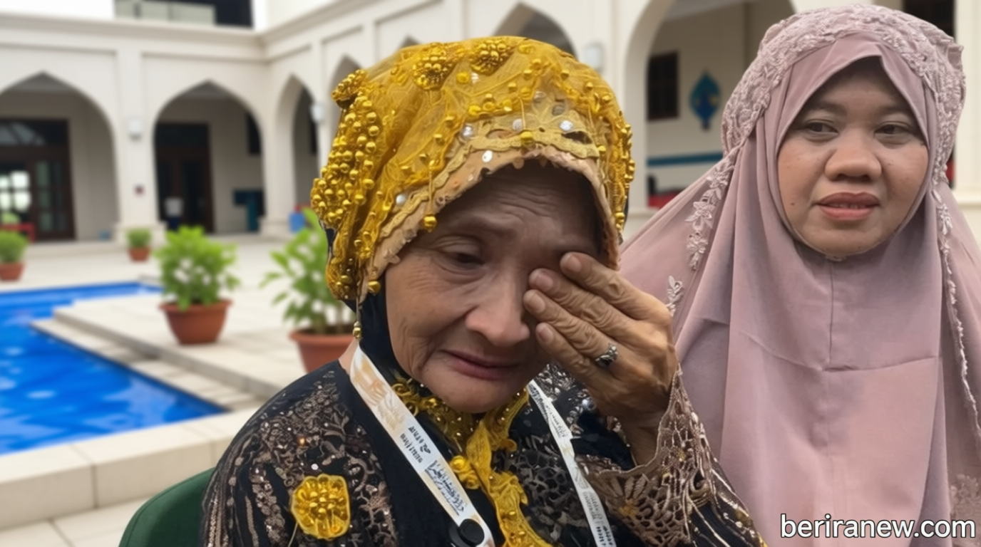 Tangis Haru Hj Jumariah Si Ikon Haji Global 2026, Baru Tiba di Tanah Air Ingin Balik Lagi ke Tanah Suci