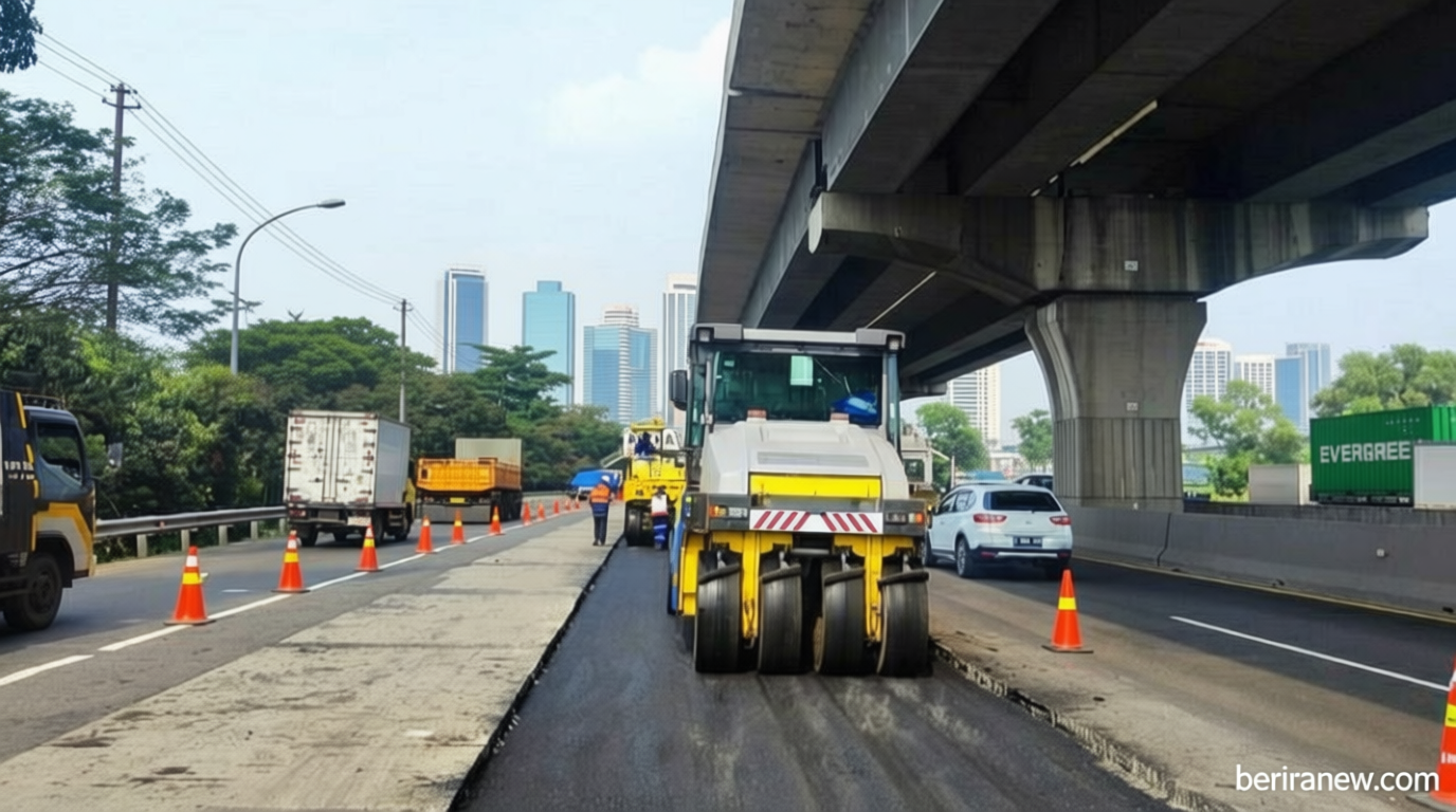 Jasamarga Gelar Pemeliharaan Rutin Tol Jakarta-Cikampek, Pastikan Keamanan dan Kenyamanan Pengguna Jalan