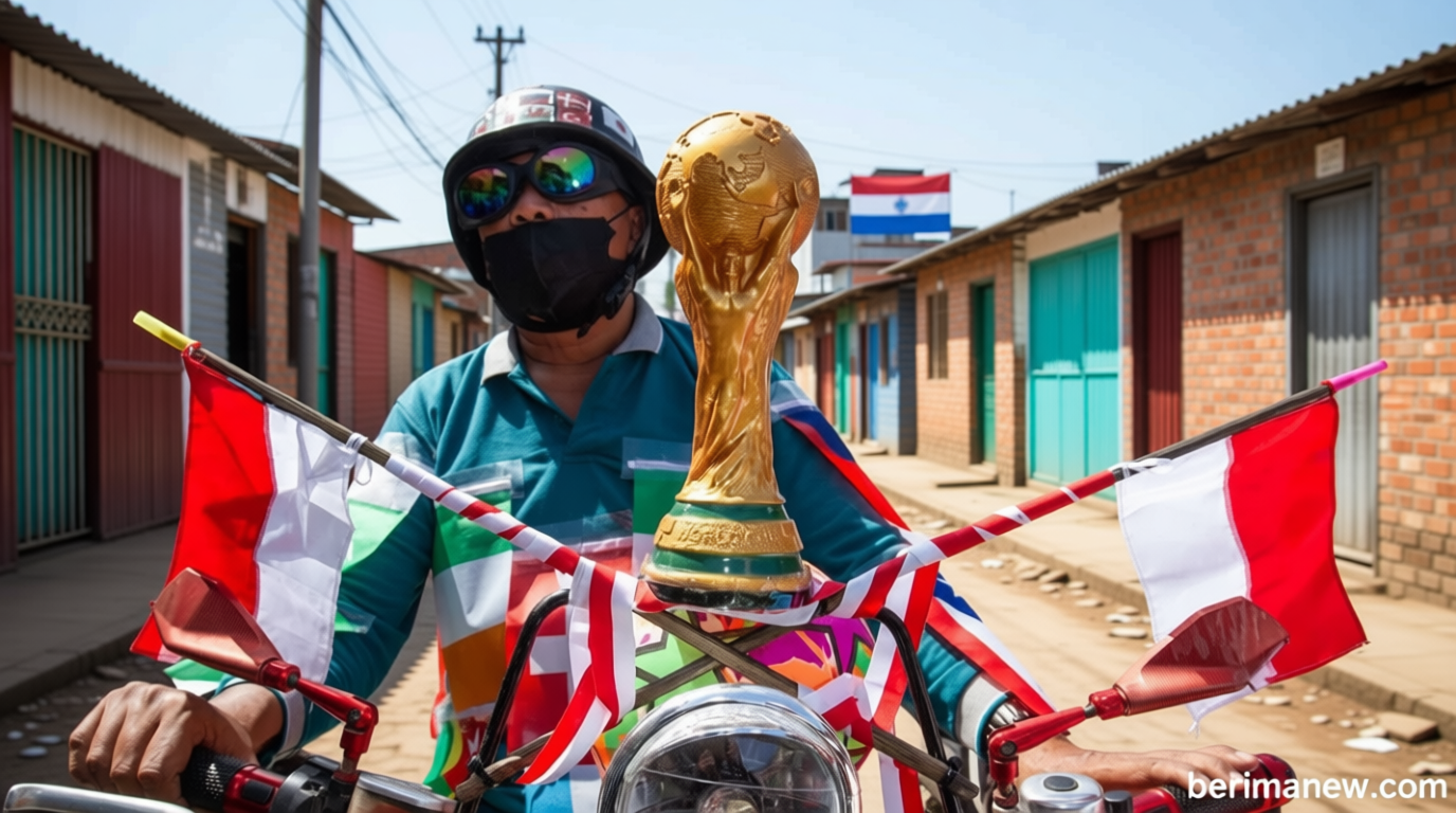 FOTO: Ratusan Warga Gelar Konvoi Sambut Piala Dunia 2026