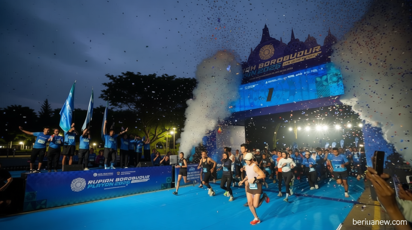 4.000 Pelari Meriahkan Rupiah Borobudur Playon 2026, Dana Donasi Lingkungan Terkumpul Rp600 Juta