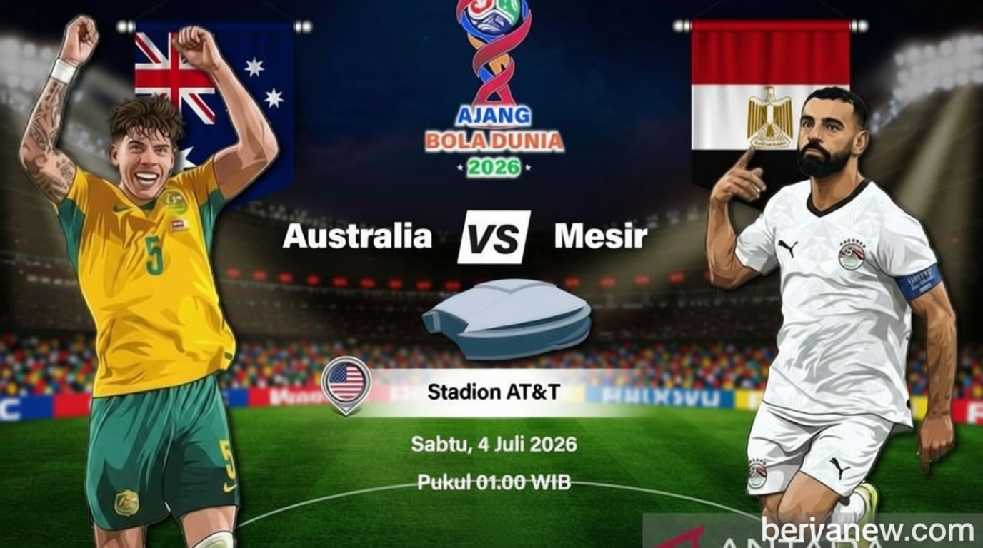 Susunan Pemain Australia vs Mesir di Piala Dunia 2026: Adu Strategi Lolos 16 Besar
