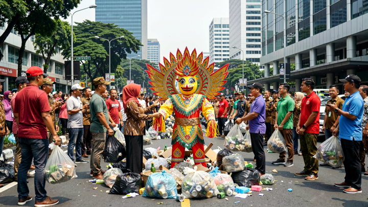 Meriahnya CFD Perdana di Rasuna Said, Ada Ondel-Ondel Hingga Pilah Sampah