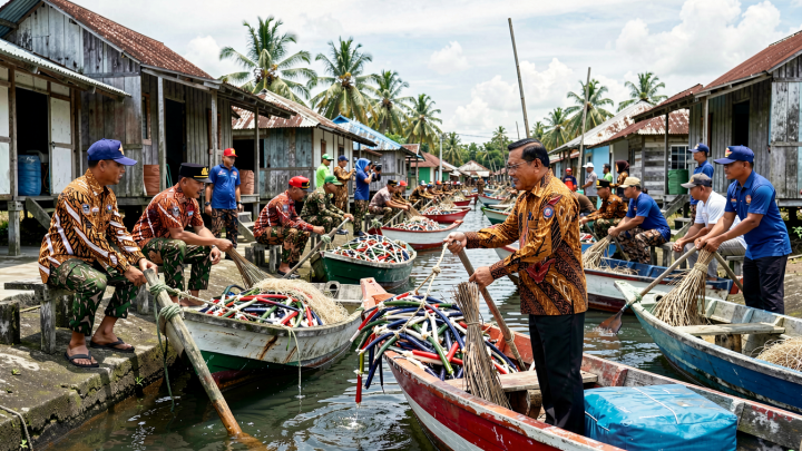 Prabowo Tinjau Kampung Nelayan Merah Putih di Gorontalo: Semua Nelayan Penghasilannya Harus Bertambah