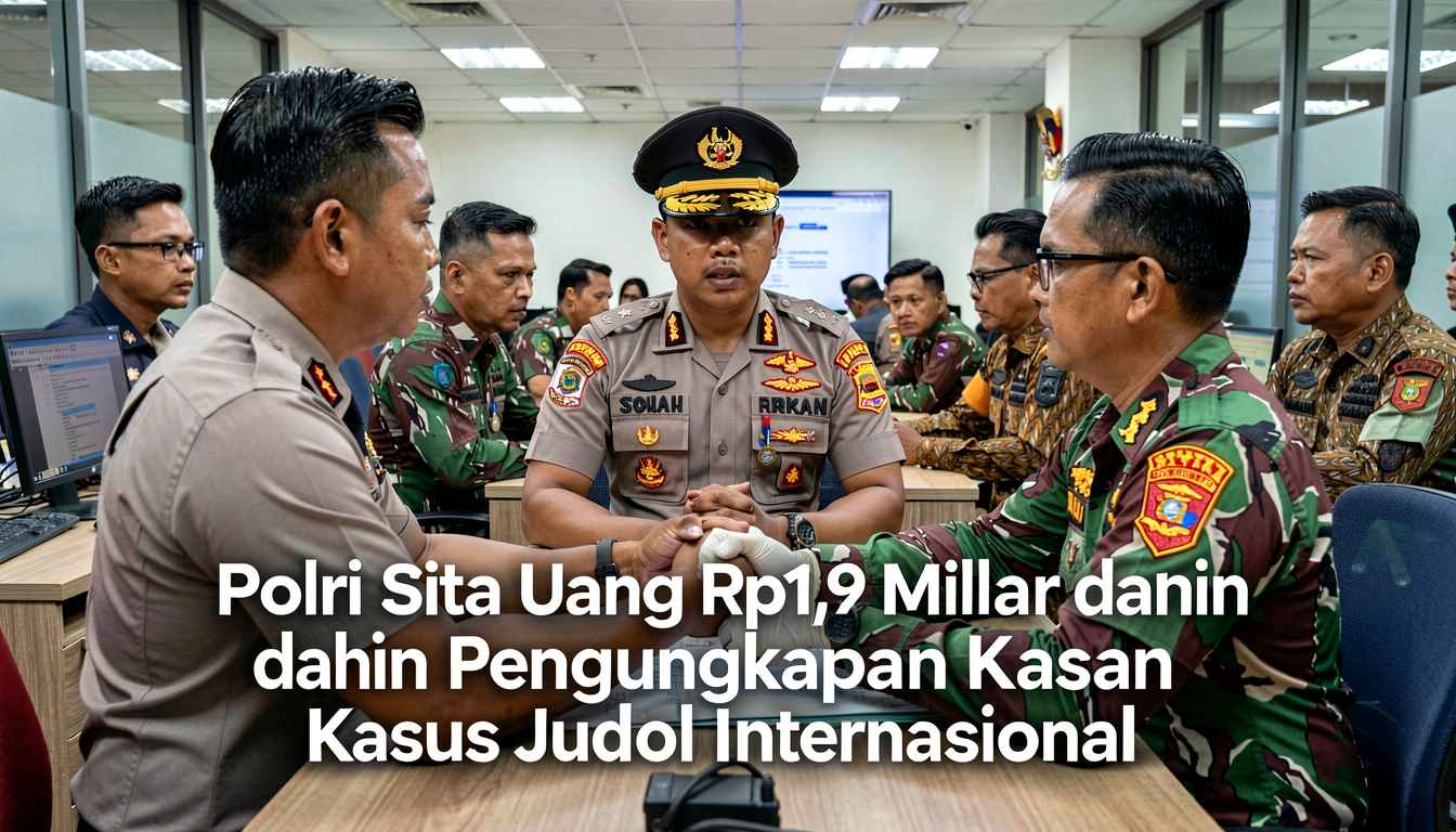 Polri Sita Uang Rp1,9 Miliar dalam Pengungkapan Kasus Judol Internasional