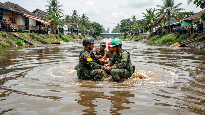 Balita Terseret Sungai Cisimeut Lebak, Tim SAR Banten Terus Lakukan Pencarian