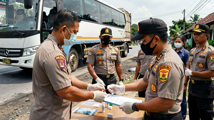 4 Polda Ambil Sampel DNA Keluarga Korban Kecelakaan Bus ALS-Truk Tangki di Musi Rawas Utara