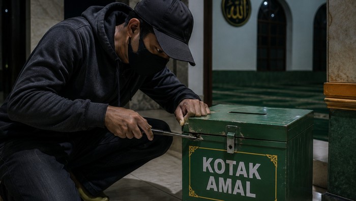 Maling Ketiduran di Masjid Semarang Usai Gagal Bobol Kotak Amal