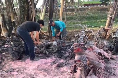 Area Parkir Pabrik di Demak Kebakaran, 20 Motor Hangus