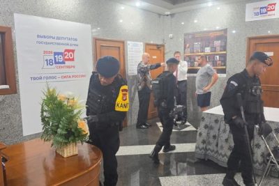 Brimob Polda Metro Sterilisasi Kedubes Rusia, Pastikan Pemungutan Suara Aman